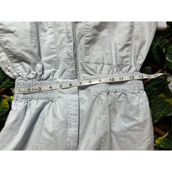 Zara Baby Blue Shortall Jumpsuit Size Medium - Picture 5 of 8
